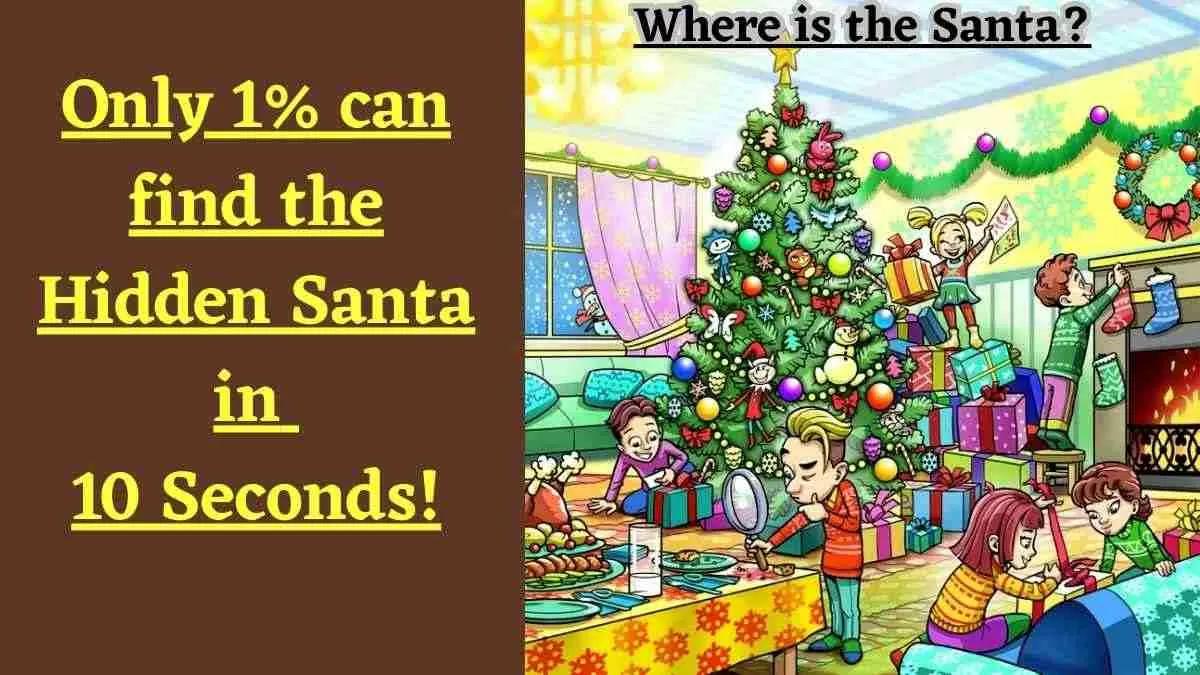 Visual Illusion: Only 1% can find the Santa in just 10 seconds!